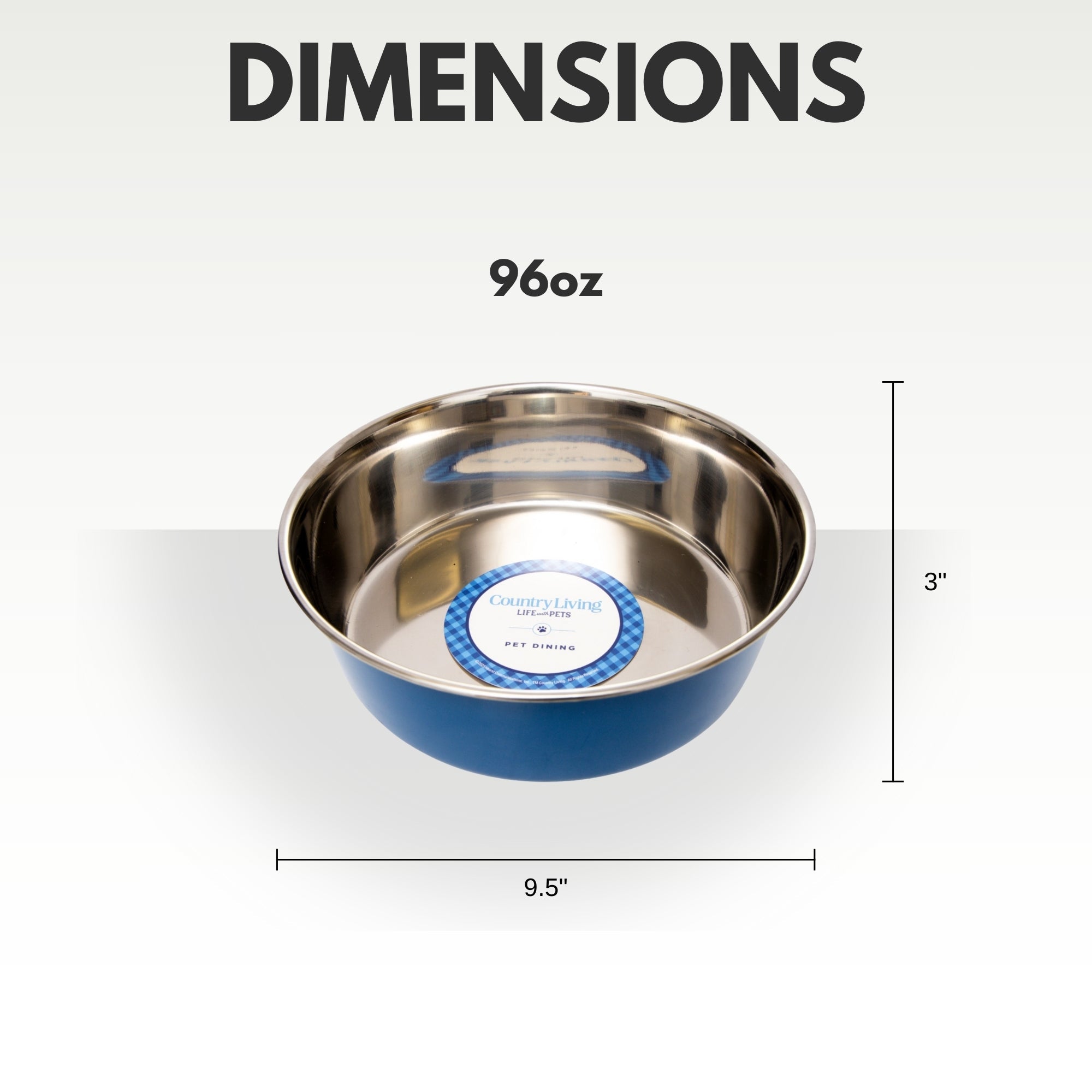 Country Living Stainless Steel Dog Bowls Set of 2