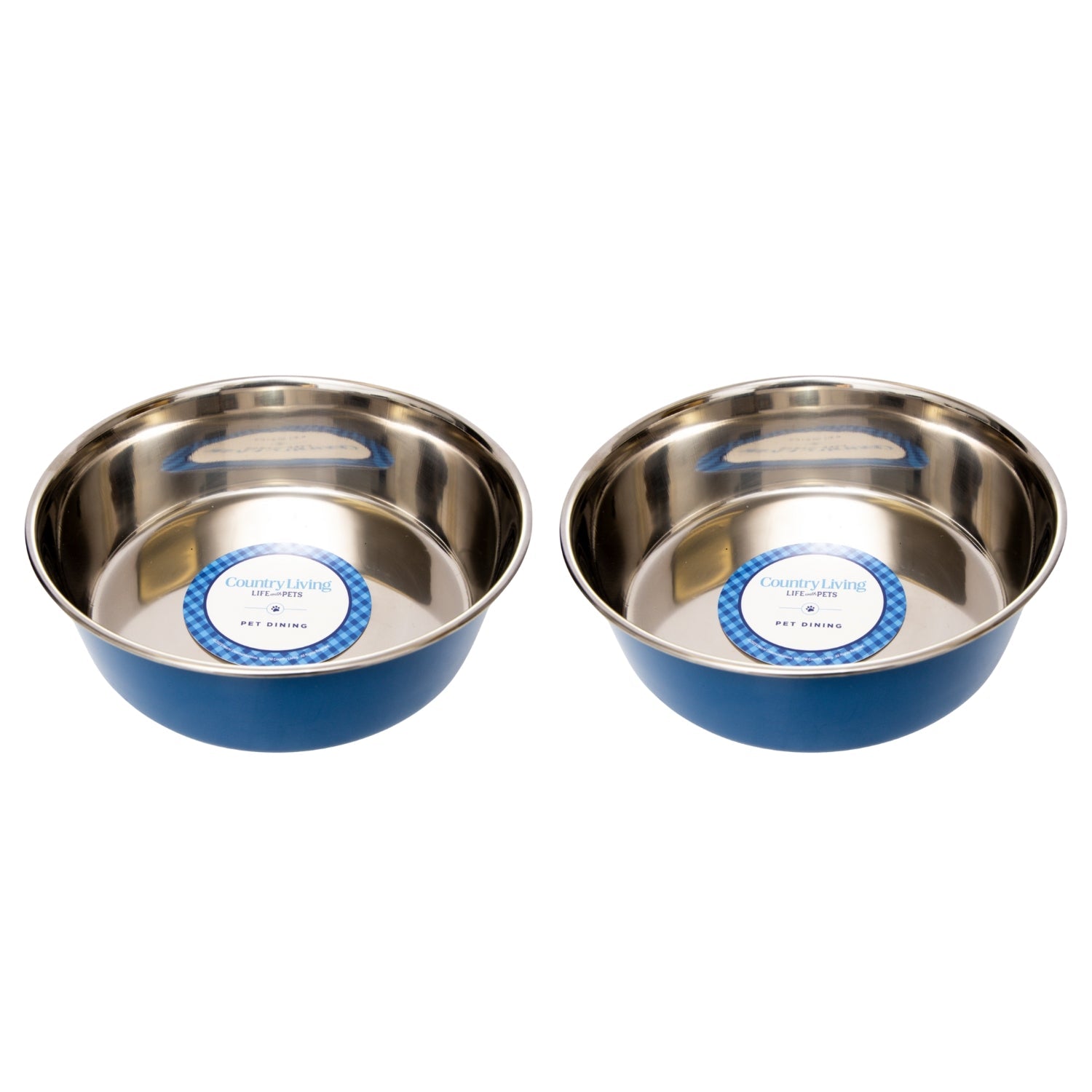 Country Living Stainless Steel Dog Bowls Set of 2