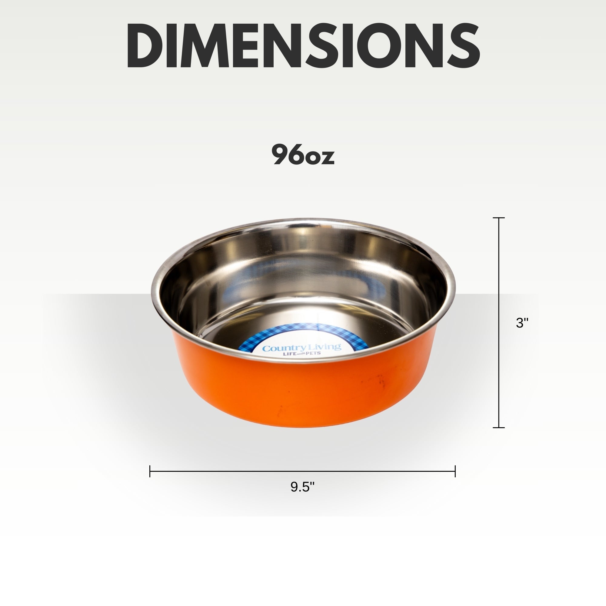 Country Living Stainless Steel Dog Bowls Set of 2