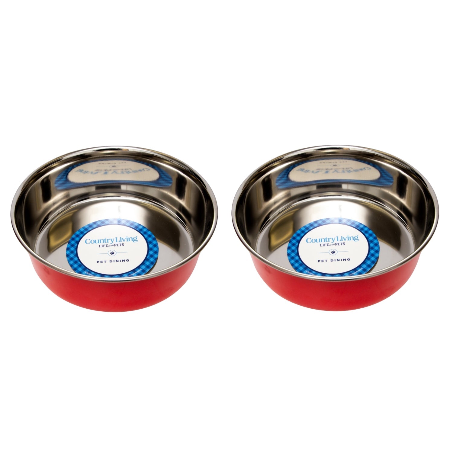 Country Living Stainless Steel Dog Bowls Set of 2