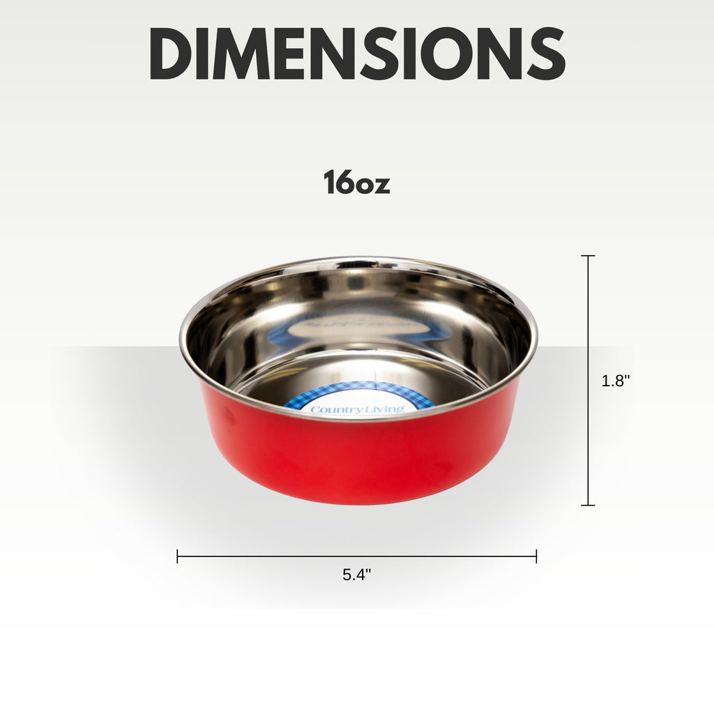 Country Living Stainless Steel Dog Bowls Set of 2