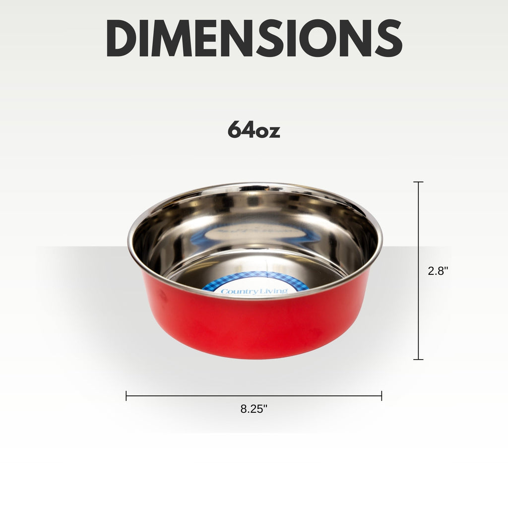 Country Living Stainless Steel Dog Bowls Set of 2