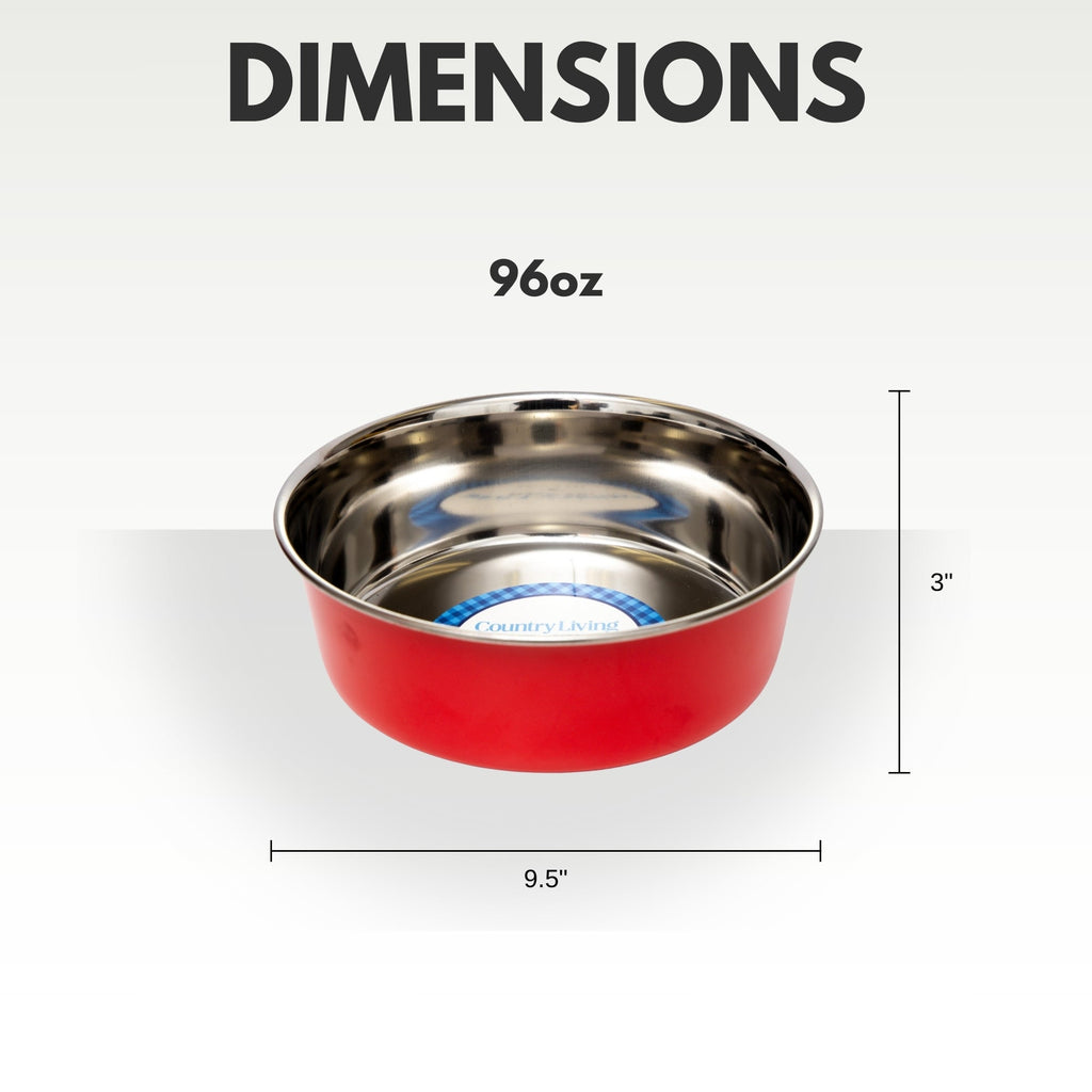 Country Living Stainless Steel Dog Bowls Set of 2
