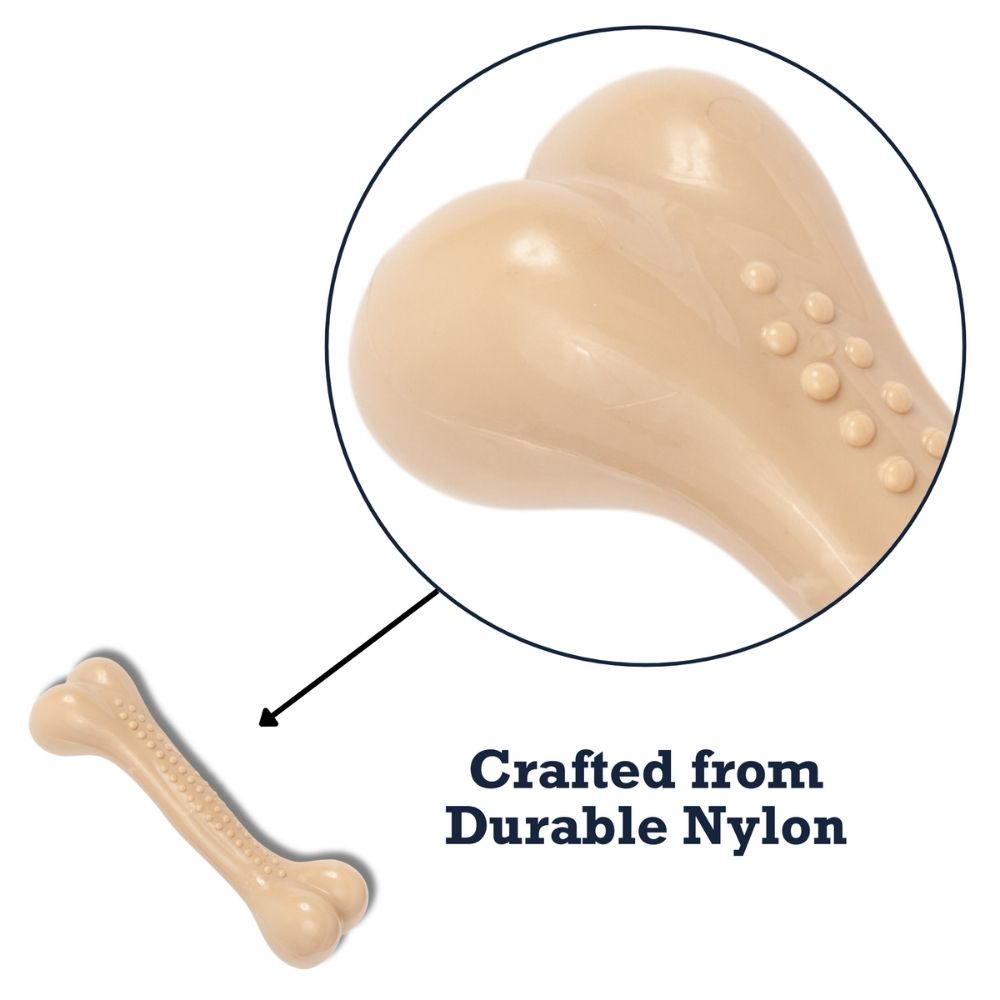 Country Living Nylon Chew Bone Dog Toy – Chicken Flavor