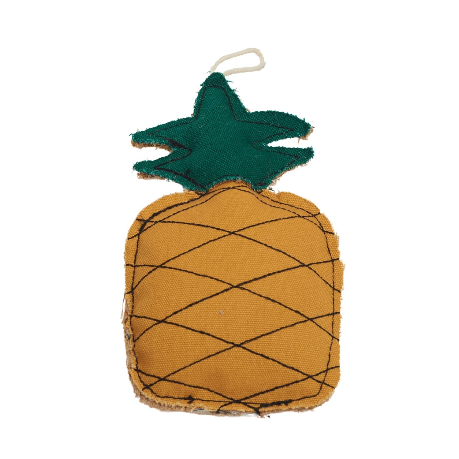 Country Living Canvas & Jute Pineapple Dog Chew Toy