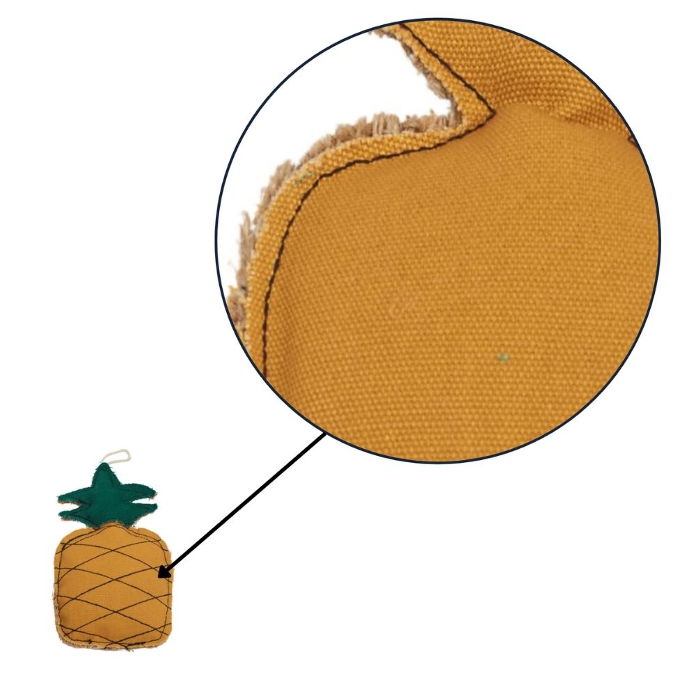 Country Living Canvas & Jute Pineapple Dog Chew Toy