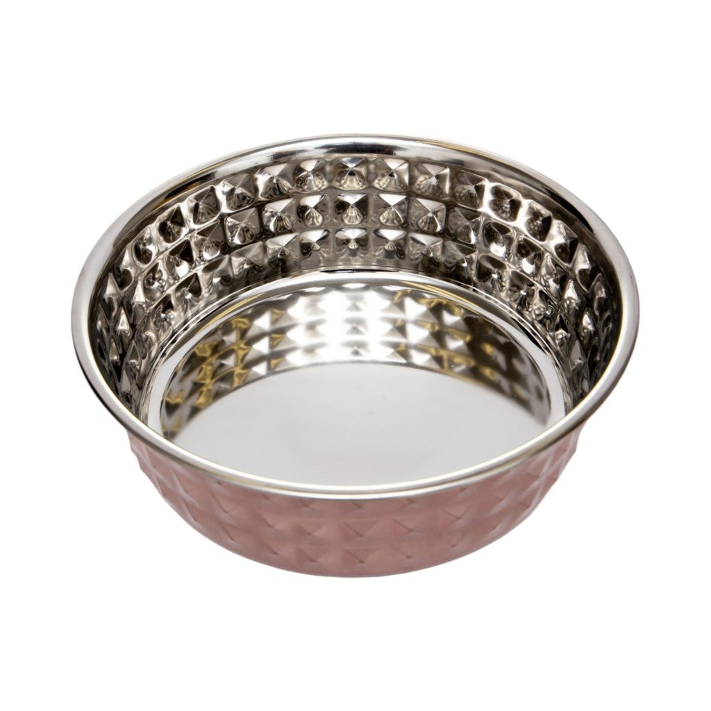 Country Living Hammered Dog Bowls – Rose Quartz XL