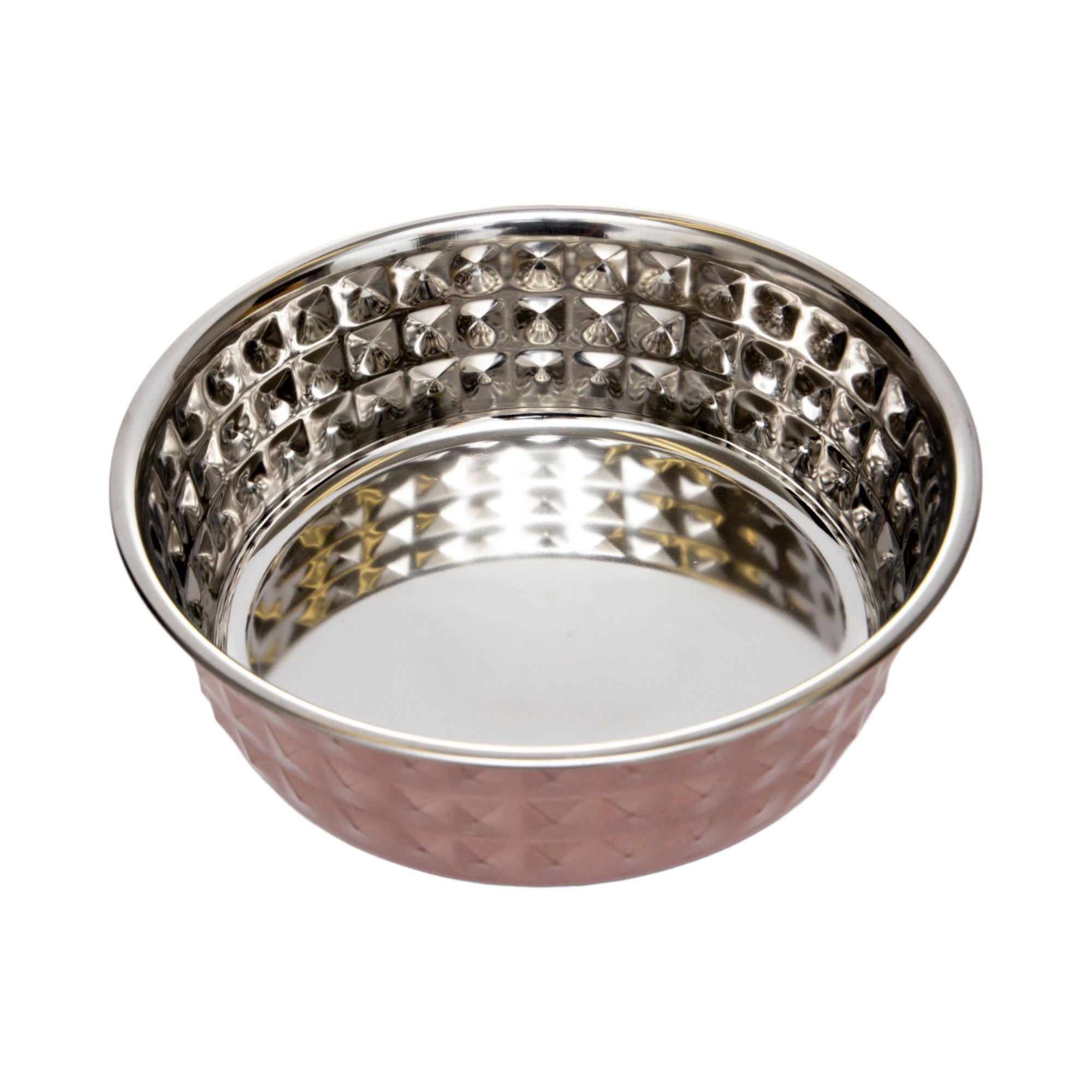 Country Living Hammered Dog Bowls – Rose Quartz XL