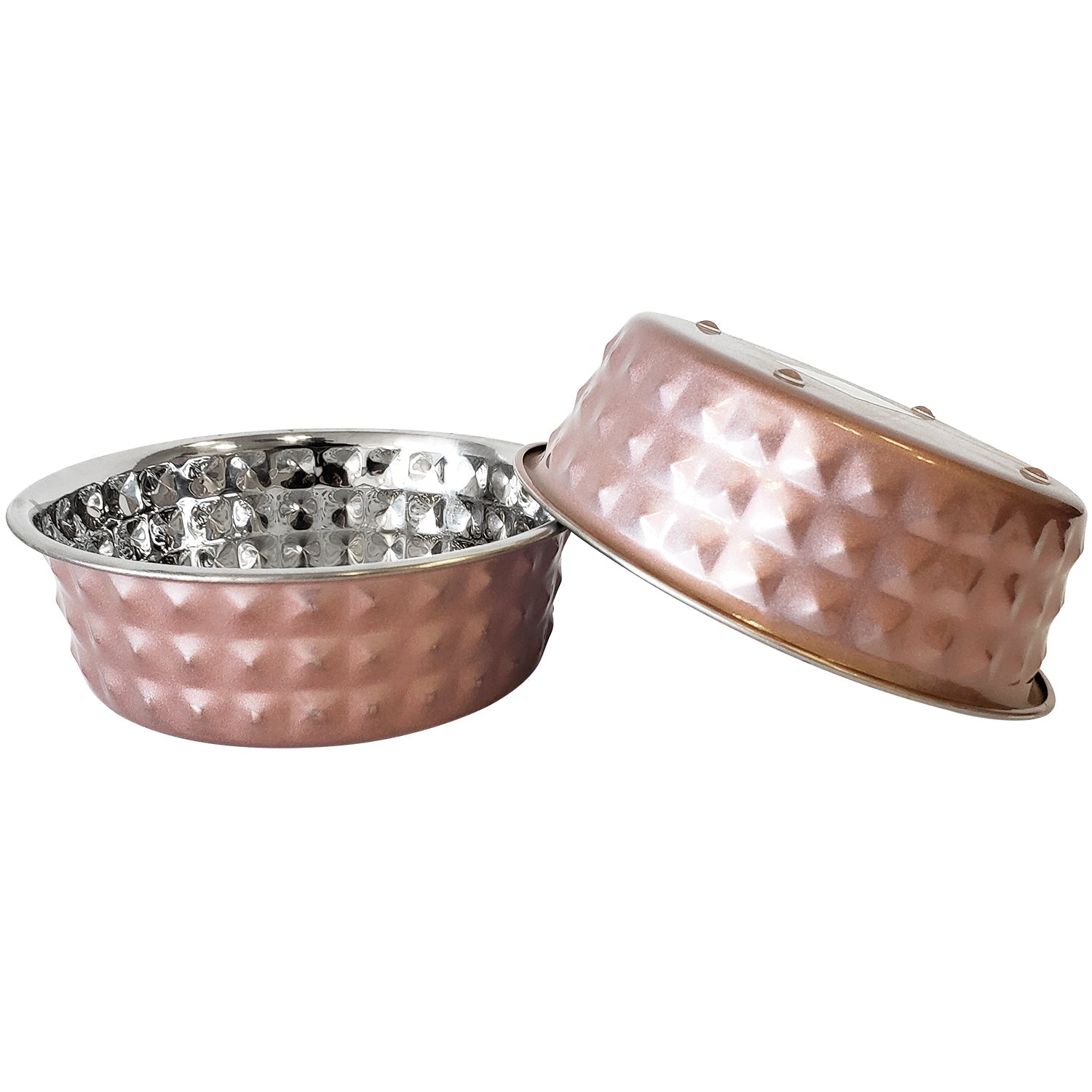 Country Living Hammered Dog Bowls – Rose Quartz XL