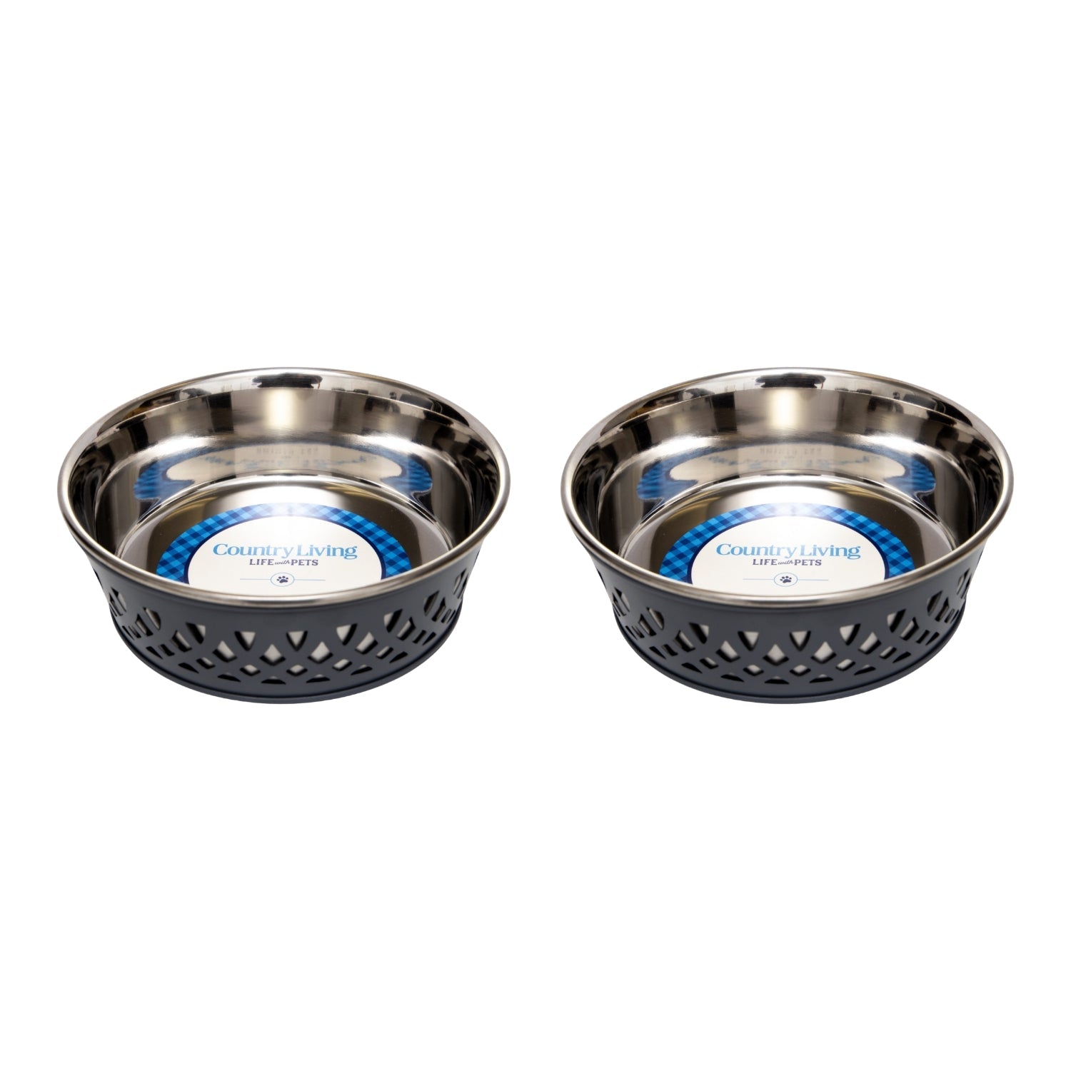 Country Living Farmhouse Dog Bowls Set of 2