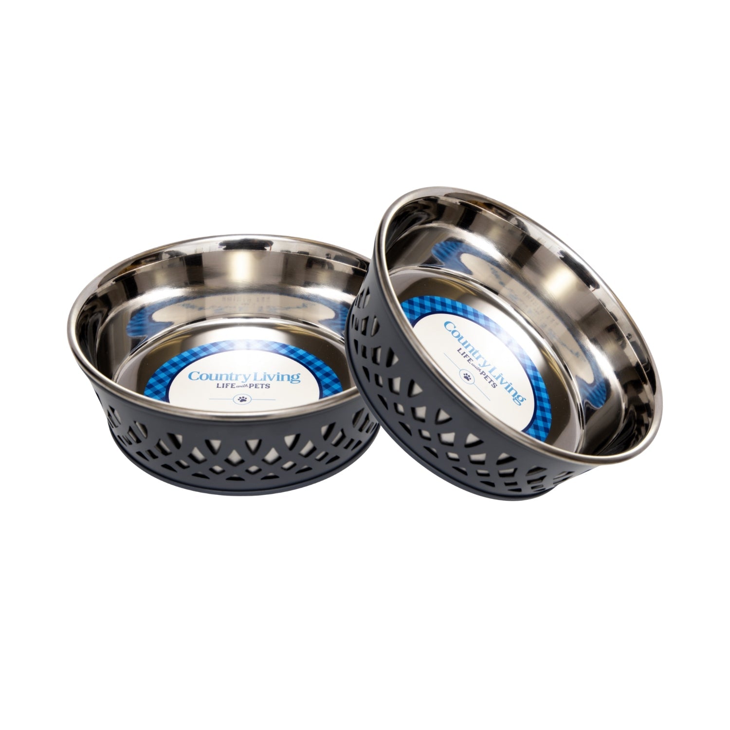 Country Living Farmhouse Dog Bowls Set of 2