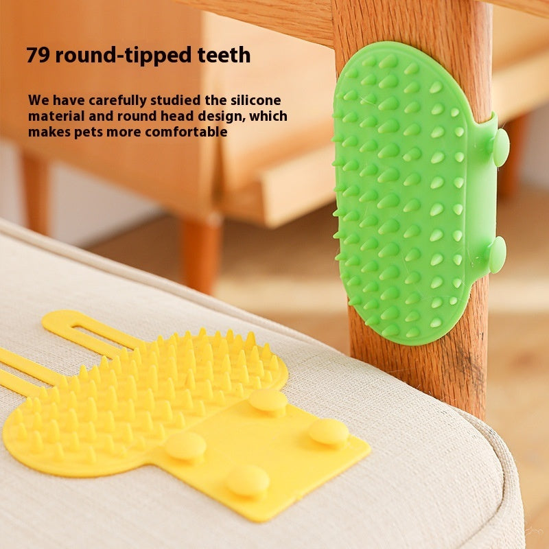 Corner Wall Cat Grooming & Massage Brush