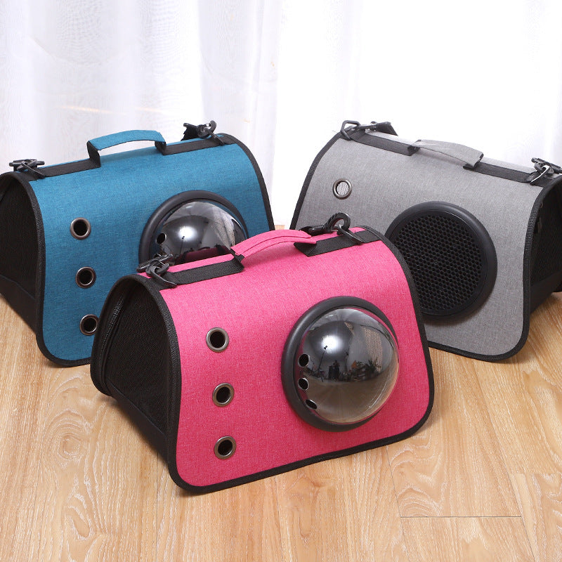 Foldable Cat Travel Backpack with Breathable Mesh Design
