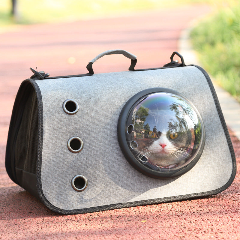 Foldable Cat Travel Backpack with Breathable Mesh Design