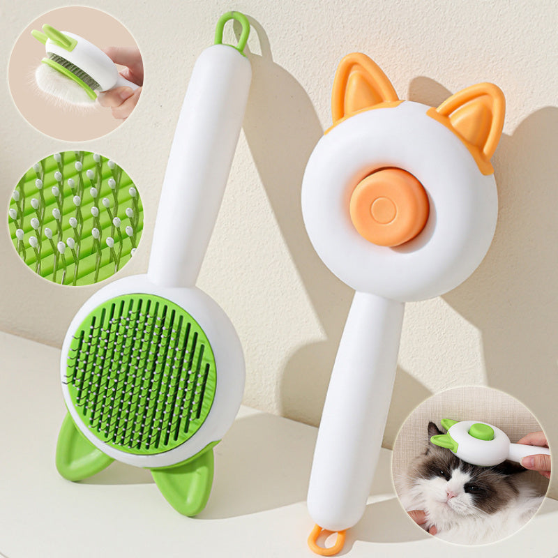 Self-Cleaning Dematting Comb for Cats