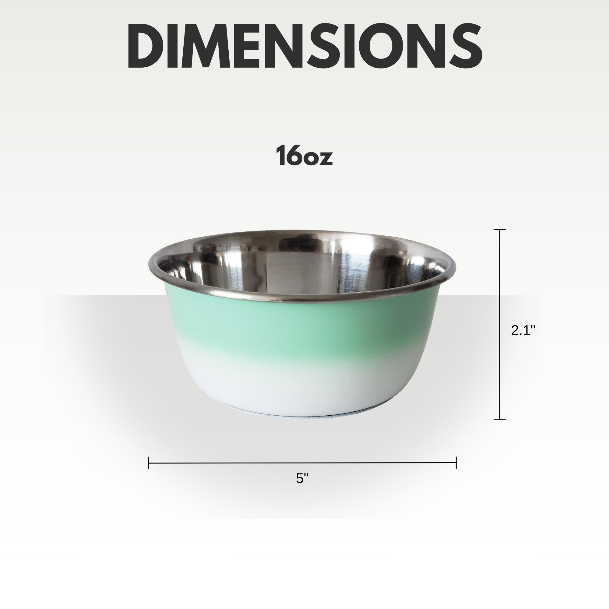 Deep Stainless Steel Dog Bowl – Mint Green