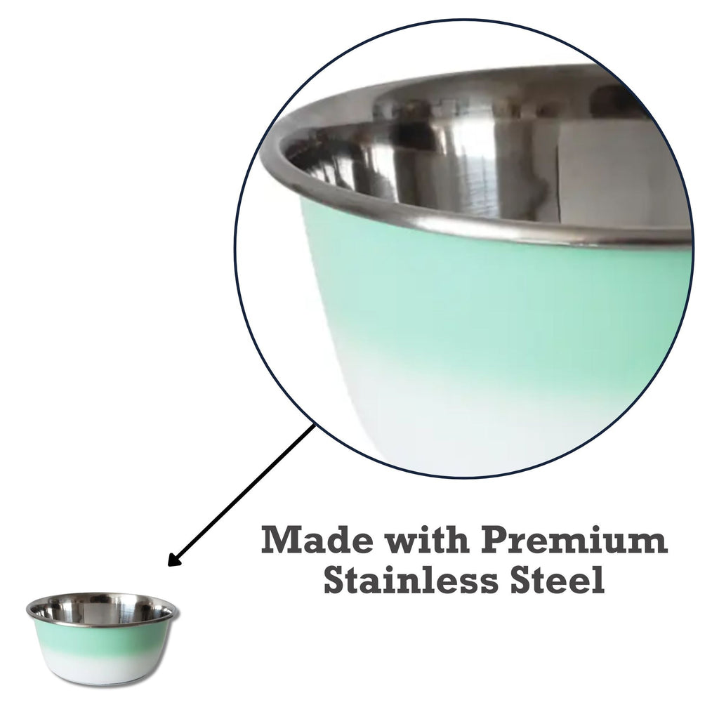 Deep Stainless Steel Dog Bowl – Mint Green