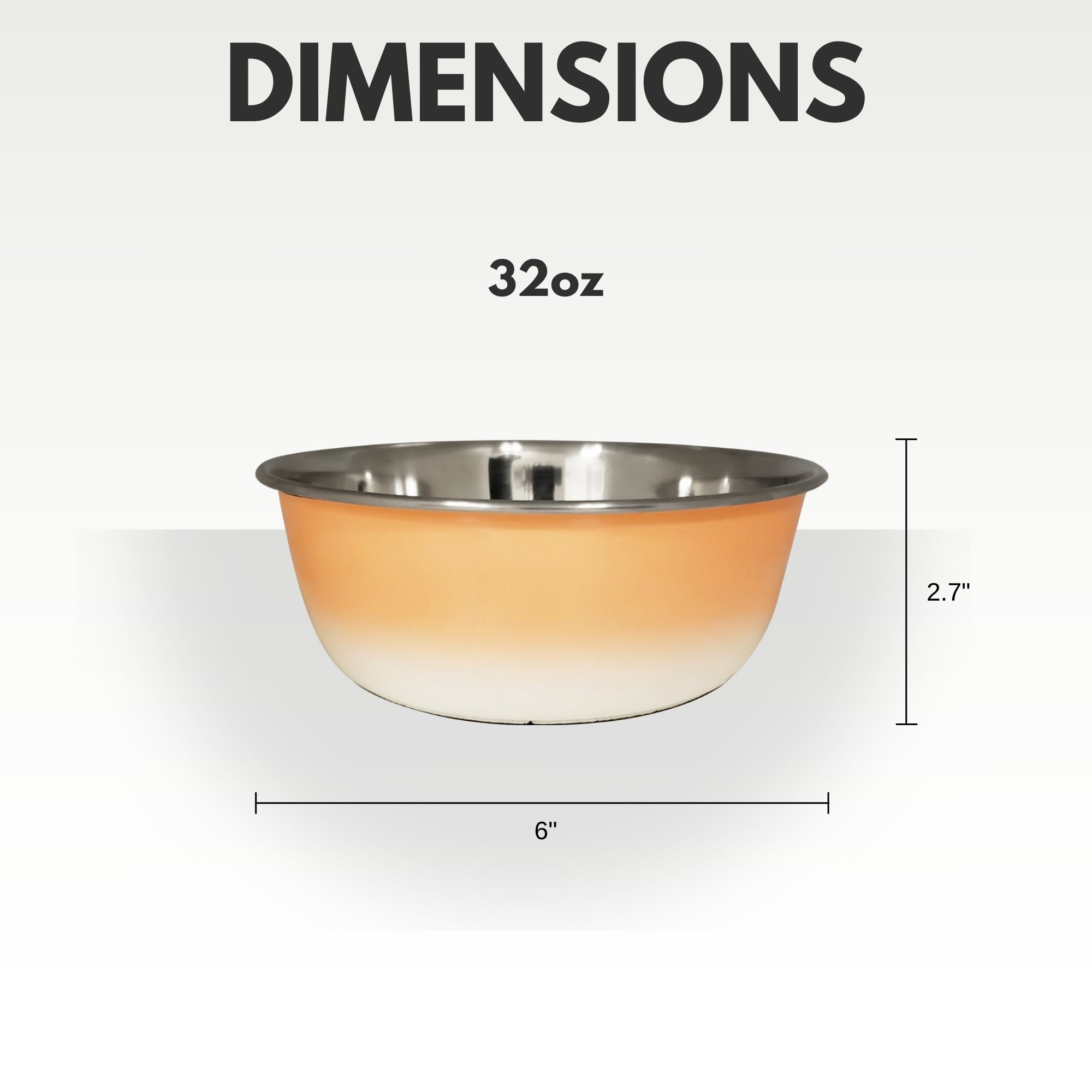 Deep Stainless Steel Dog Bowl – Peach Coral