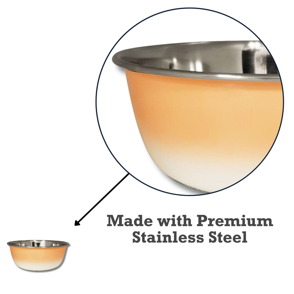 Deep Stainless Steel Dog Bowl – Peach Coral