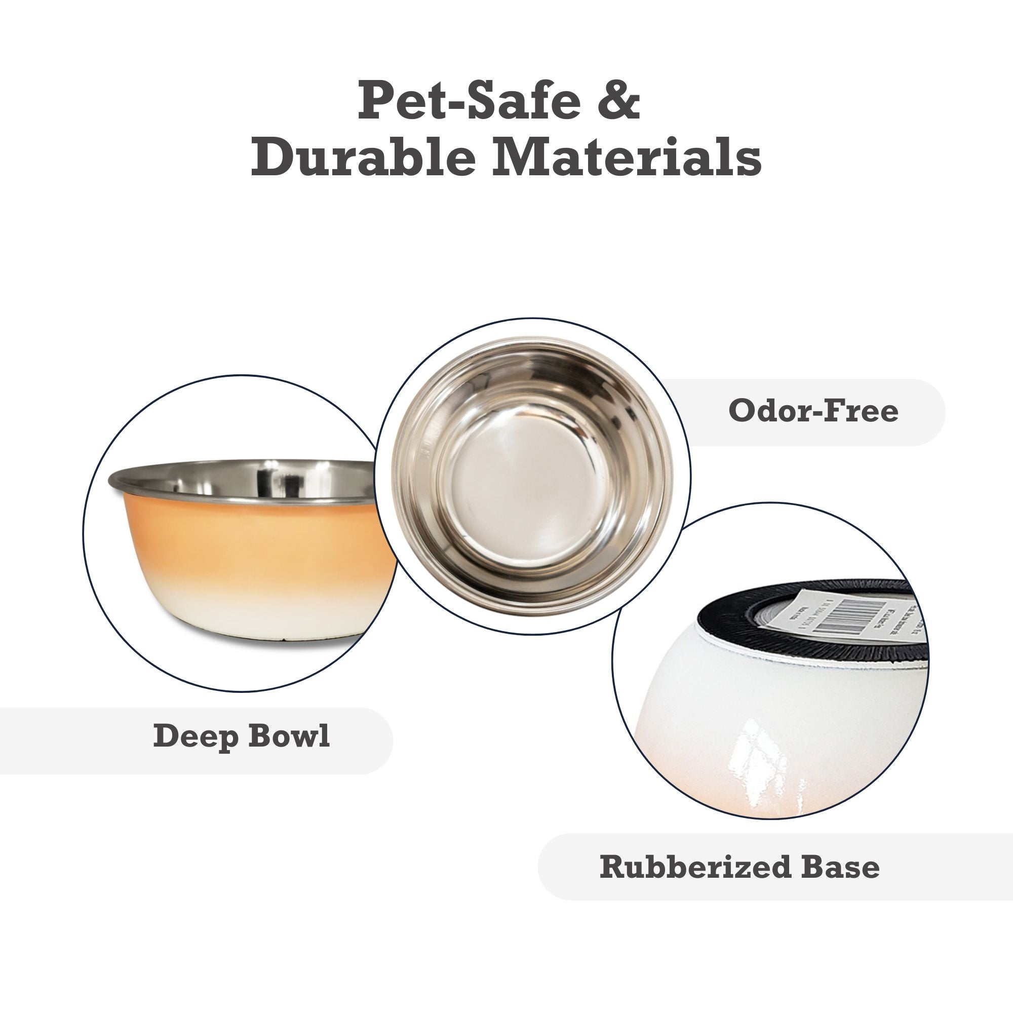 Deep Stainless Steel Dog Bowl – Peach Coral