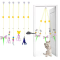 FeatherFun Adjustable Door Cat Toys 6-Pack