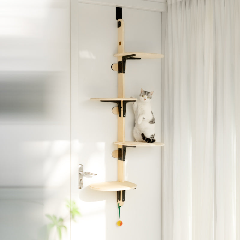 Wall-Mounted Cat Scratch Board & Climbing Frame