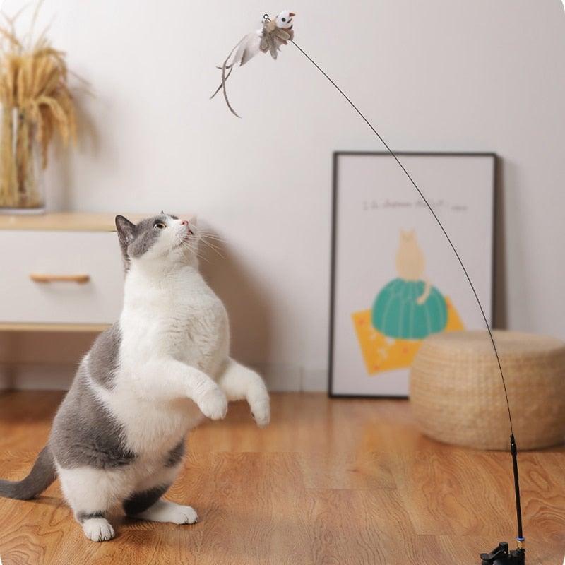 Feather Bird Bell Wand & Kicker Cat Toy