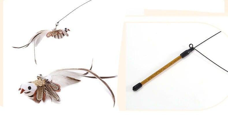 Feather Bird Bell Wand & Kicker Cat Toy