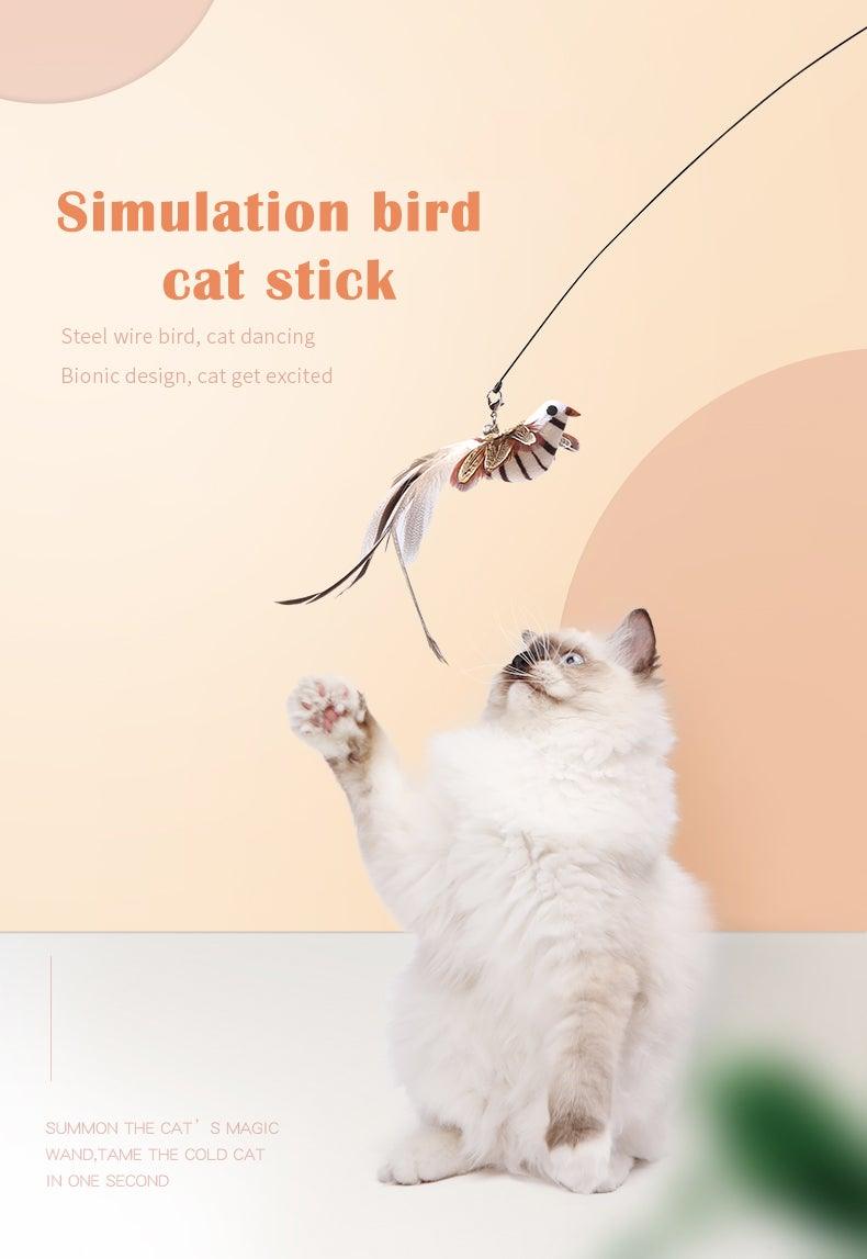 Feather Bird Bell Wand & Kicker Cat Toy