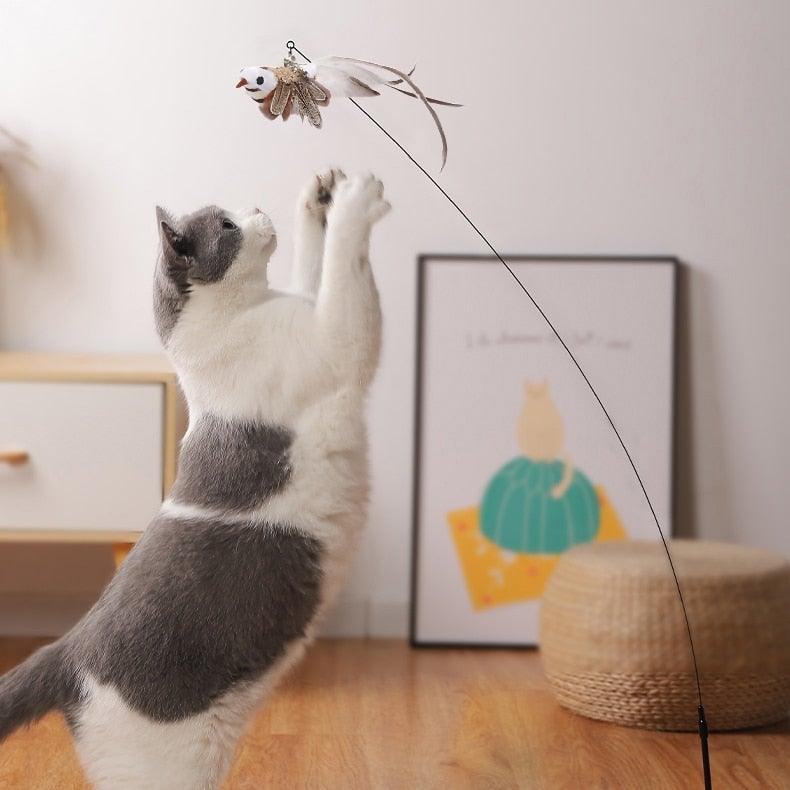 Feather Bird Bell Wand & Kicker Cat Toy