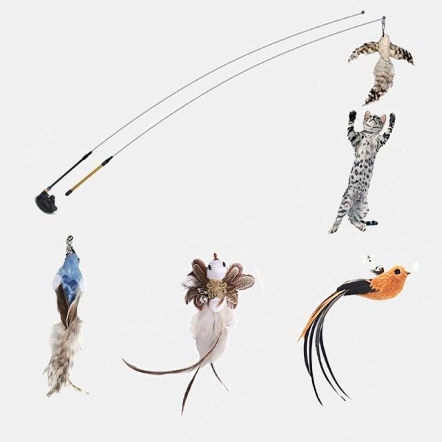 Feather Bird Bell Wand & Kicker Cat Toy