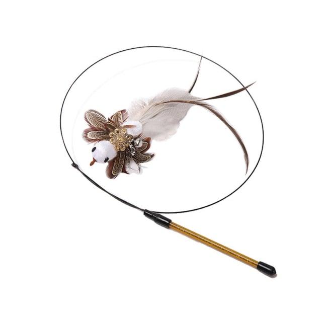 Feather Bird Bell Wand & Kicker Cat Toy