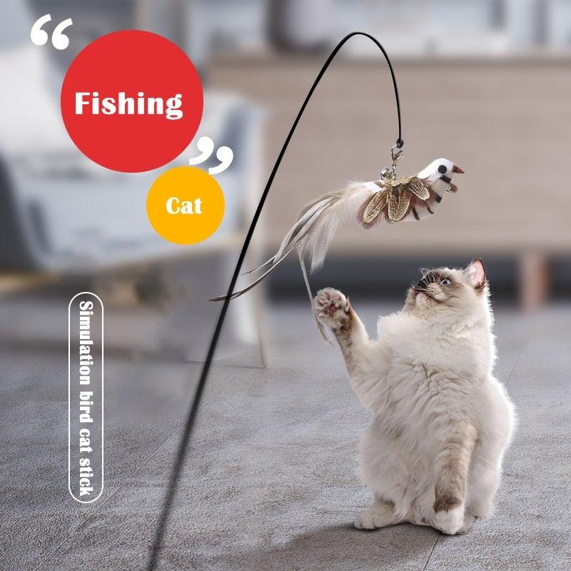 Feather Bird Bell Wand & Kicker Cat Toy
