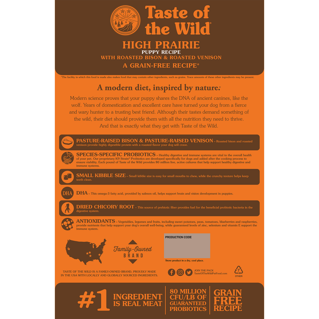 Taste of the Wild Puppy Bison & Venison Food
