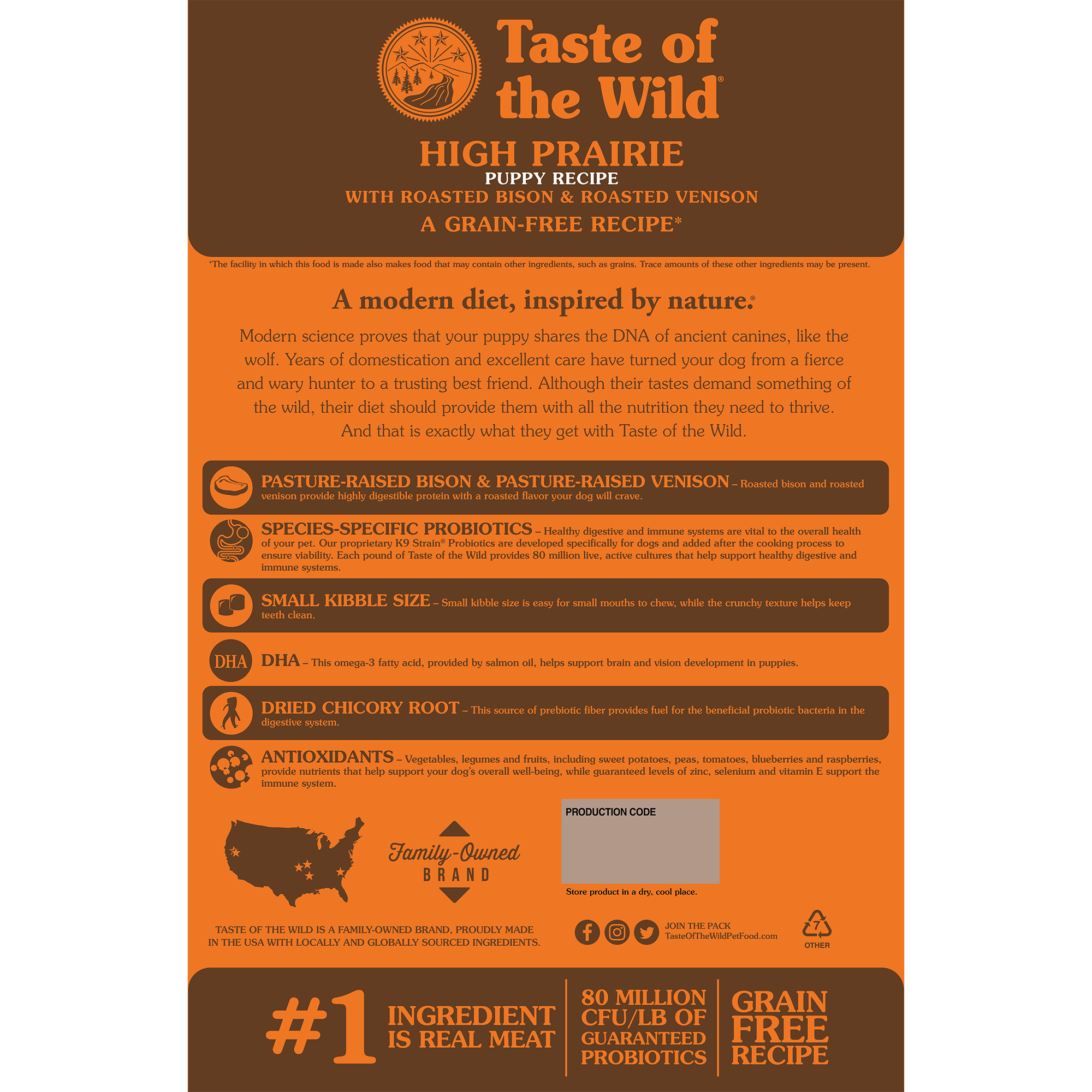 Taste of the Wild Puppy Bison & Venison Food