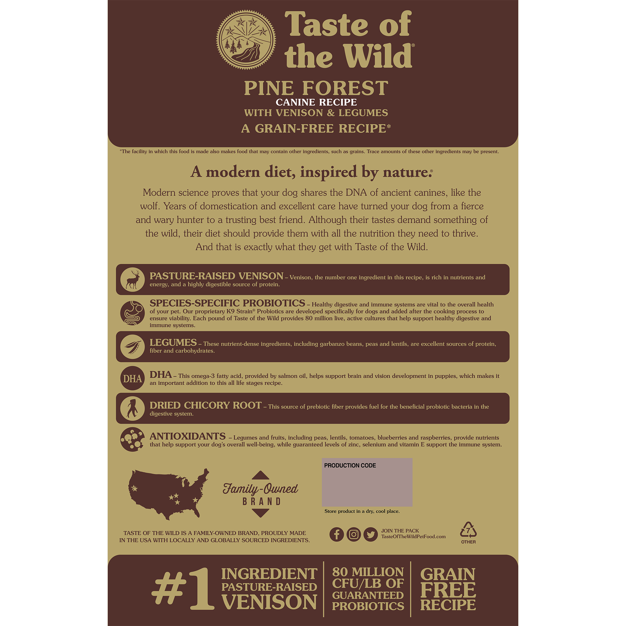 Taste of the Wild Venison & Legumes Dog Food