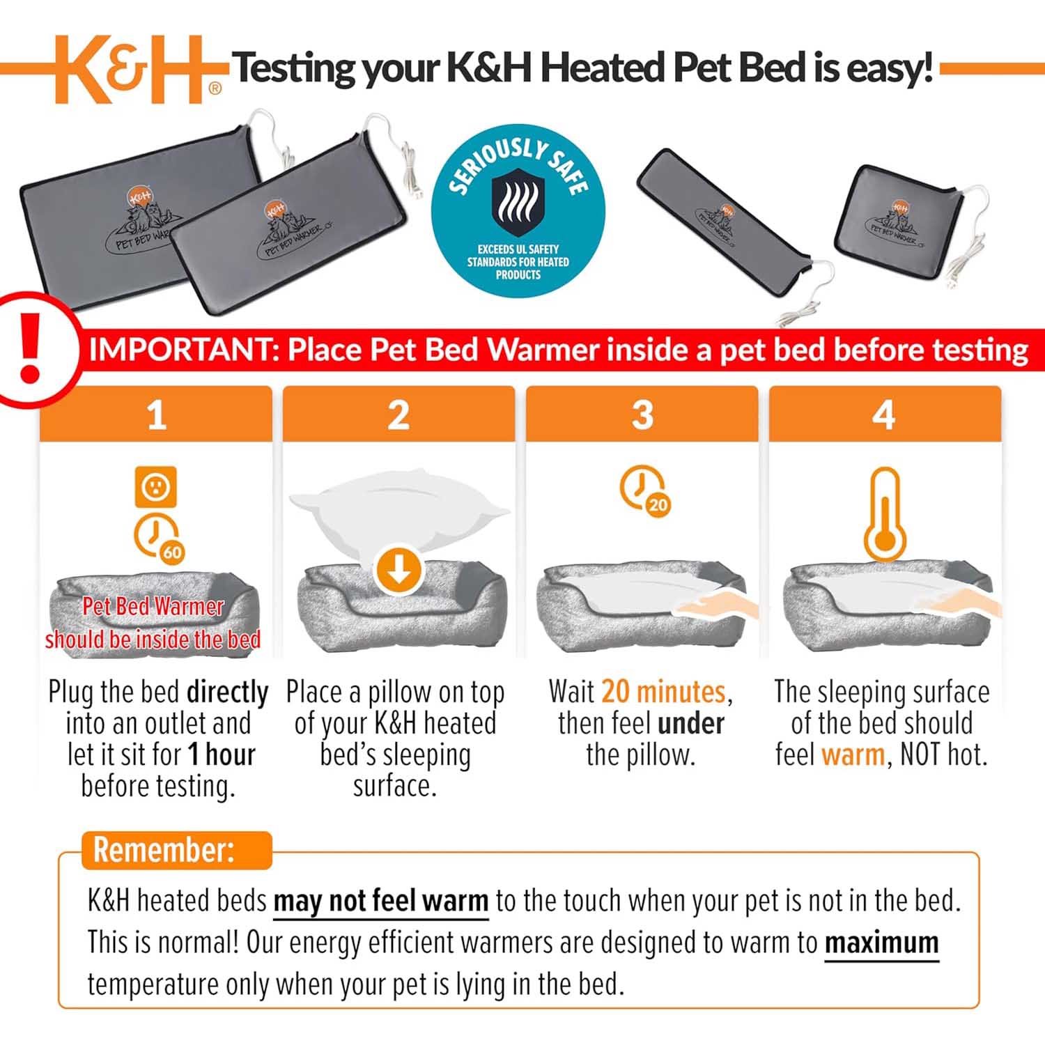 K&H Indoor Heated Pet Bed Warmer