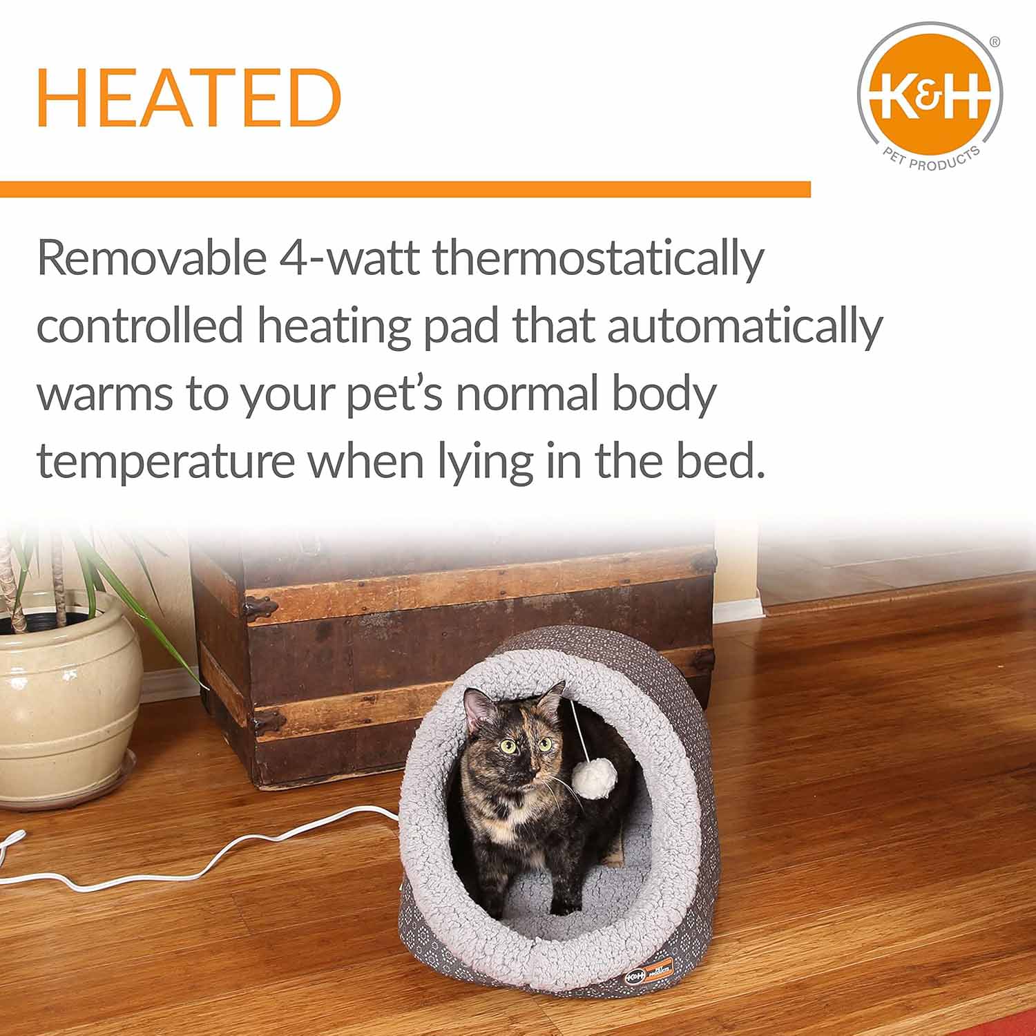 K&H Thermo-Pet Cave Heated Cat Bed