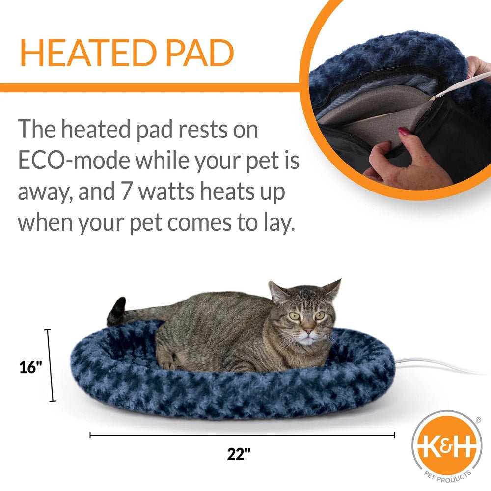 K&H Thermo-Kitty Fashion Splash Heated Cat Bed