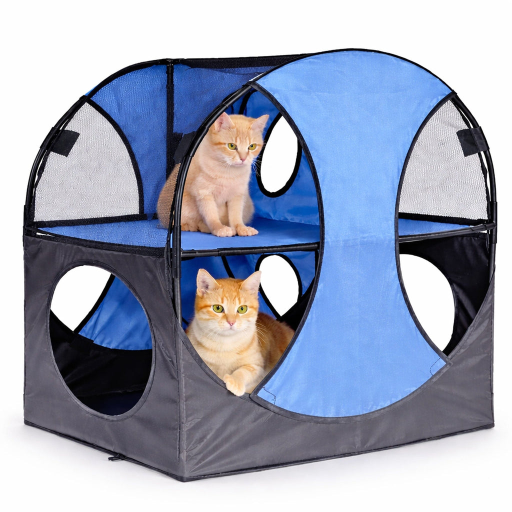 Kitty-Play Collapsible Cat Tree Maze Tunnel