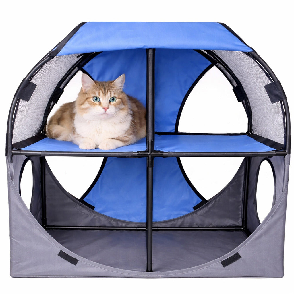 Kitty-Play Collapsible Cat Tree Maze Tunnel