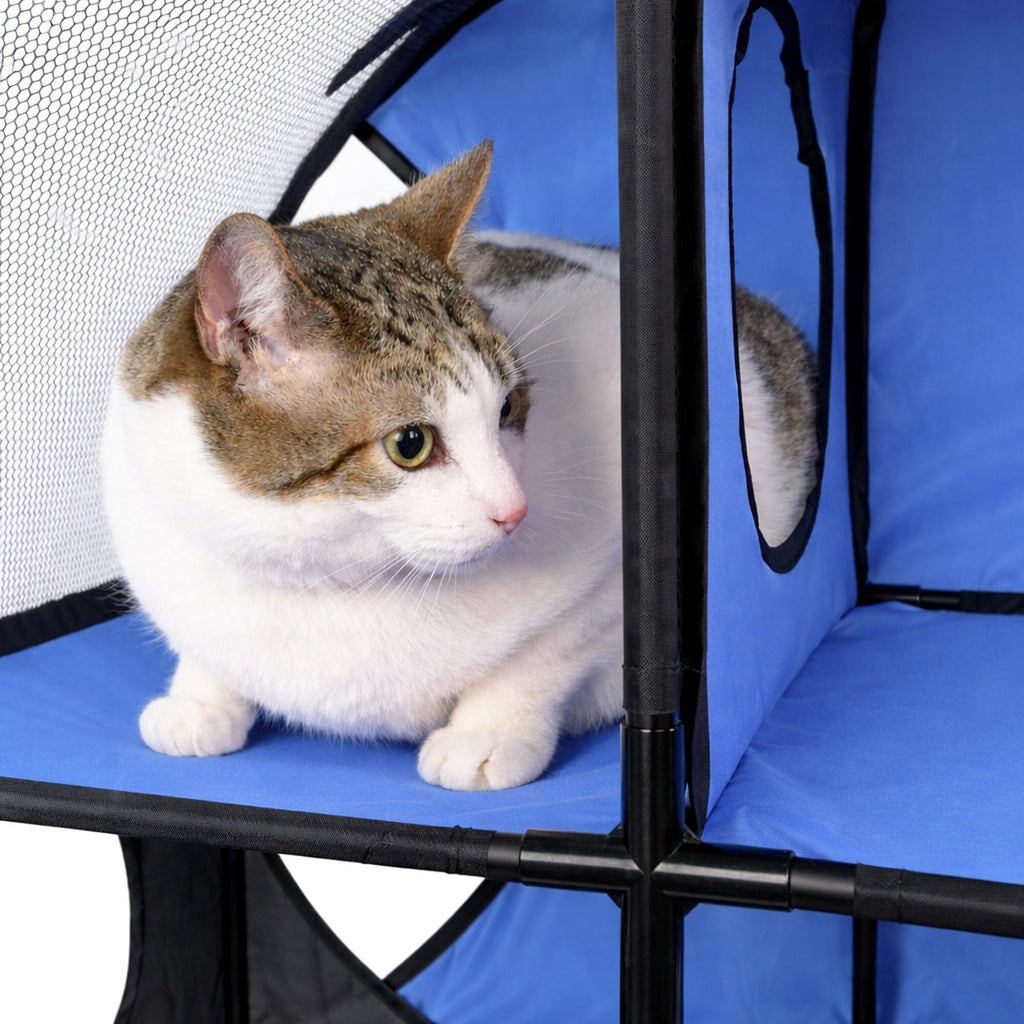 Kitty-Play Collapsible Cat Tree Maze Tunnel