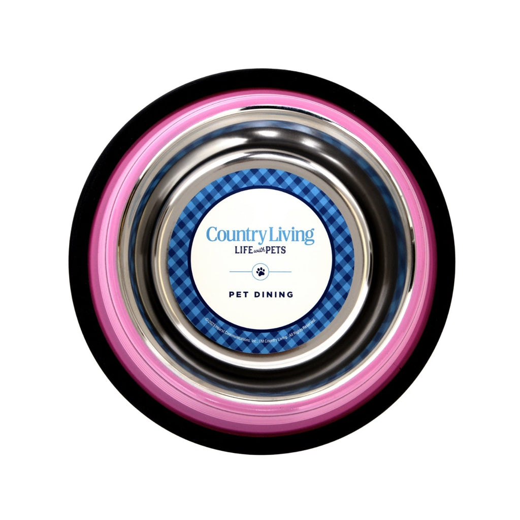 Country Living Non-Slip Pet Bowls – Pink
