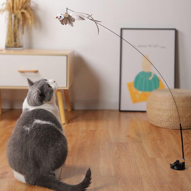 Feather Bird Bell Wand & Kicker Cat Toy
