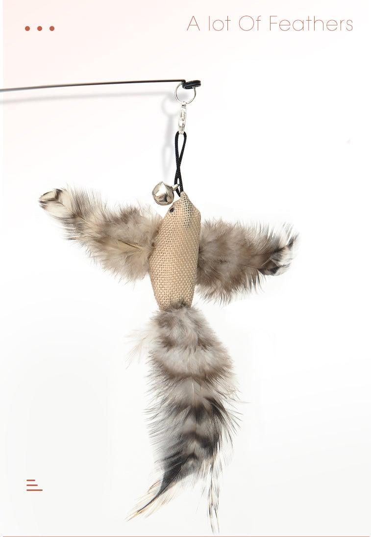 Feather Bird Bell Wand & Kicker Cat Toy