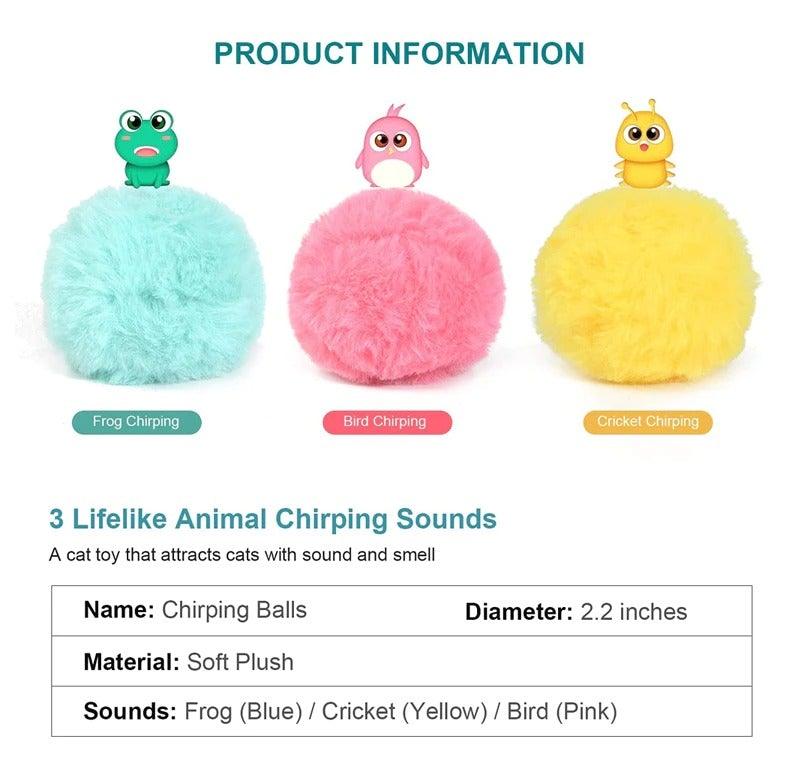 Chirping Catnip Interactive Ball Cat Toy