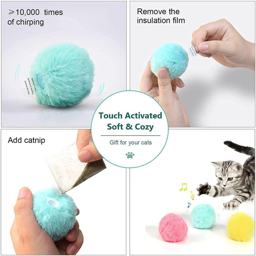 Chirping Catnip Interactive Ball Cat Toy